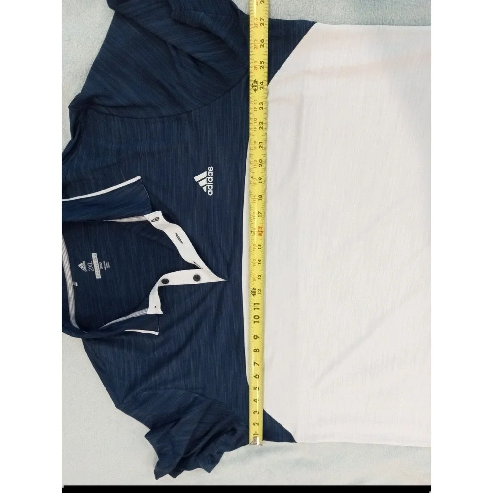 Mens Adidas Short Sleeve Golf Polo 2XL Blue White
